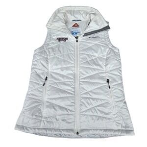 Mississippi MS‎ State Columbia Puffer Vest Women's Size Medium Omni-Heat White